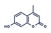 Hymecromone drug molecule, illustration