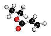 Ethyl acrylate molecule, illustration