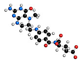 Levomefolic acid molecule, illustration