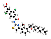 Lusutrombopag drug molecule, illustration