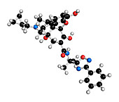 Naldemedine drug molecule, illustration