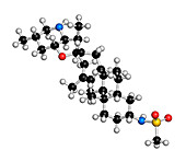 Patidegib drug molecule , illustration