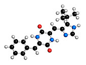 Plinabulin cancer drug molecule, illustration