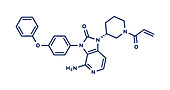 Tolebrutinib multiple sclerosis drug molecule, illustration