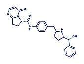Vibegron drug molecule, illustration