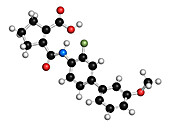 Vidofludimus drug molecule, illustration
