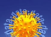Coronavirus medical data, conceptual illustration