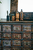 Antique, Oriental apothecary cabinet