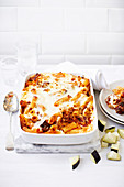 Pasta bake with melanzane