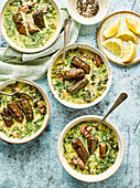 Easter lamb soup with dolma