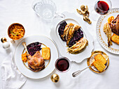 Goose confit with potato terrine and baked cabbage (Christmas)