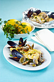 Sea bream with mussels