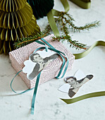 Angel gift tags made from vintage paper cut-outs