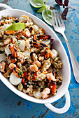 Seafood and quinoa salad
