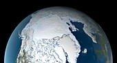 Maximum Arctic sea ice extent, 2021