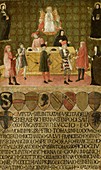 Tax administration office of Siena, 15th century painting