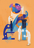 Laboratory work, illustration