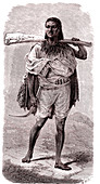 19th Abyssinian warrior, illustration