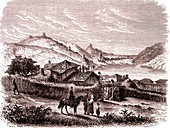Balaklava Bay, Crimea, 19th century illustration