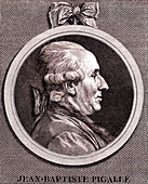 Jean Baptiste Pigalle, French sculptor