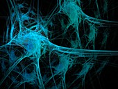 Nerve cells, abstract illustration