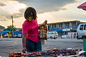 Woman shopping at a street market