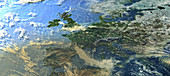 Europe from space, illustration