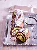 Pistachio Roulade with Ornaments