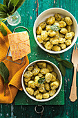 Gnocchi with nettles, butter and sage