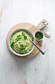 Green parsley risotto with mascarpone
