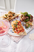 Spanish baguettes with different toppings
