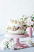 Fault Line Cake mit Blüten und Buttercreme