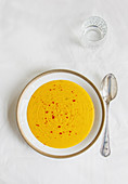 Orange lentil soup
