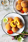 Arancini with meat