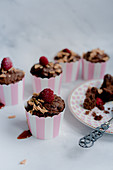 Small date cakes in striped paper cases