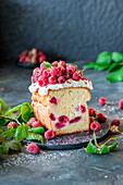 Raspberry pound cake