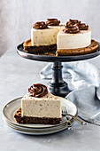 Two tiered brownie cheesecake