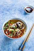 Vietnamese pork pho soup