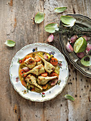 Fried artichoke hearts in vinaigrette