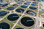 Sewage treatment plant, Michigan, USA