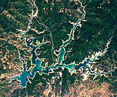 Shasta Lake, California, USA, satellite image