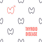 Thyroid disease, conceptual illustration
