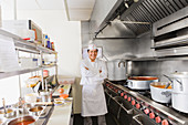 Cook in commercial kitchen