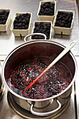 Reduce the blackberry jam