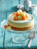 Cheesecake with melon