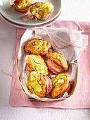 Zucchini muffins with bacon