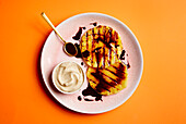 Grilled pineapple with nicecream (sugar-free)