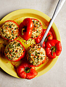 Stuffed peppers with rice and feta (sugar-free)