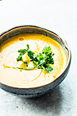 Simple pumpkin soup with coconut milk