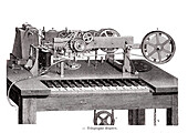 Hughes printing telegraph, 19th century